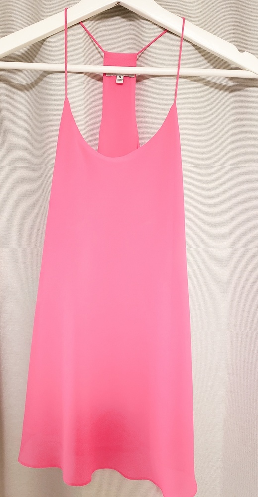 Hot pink chiffon tank